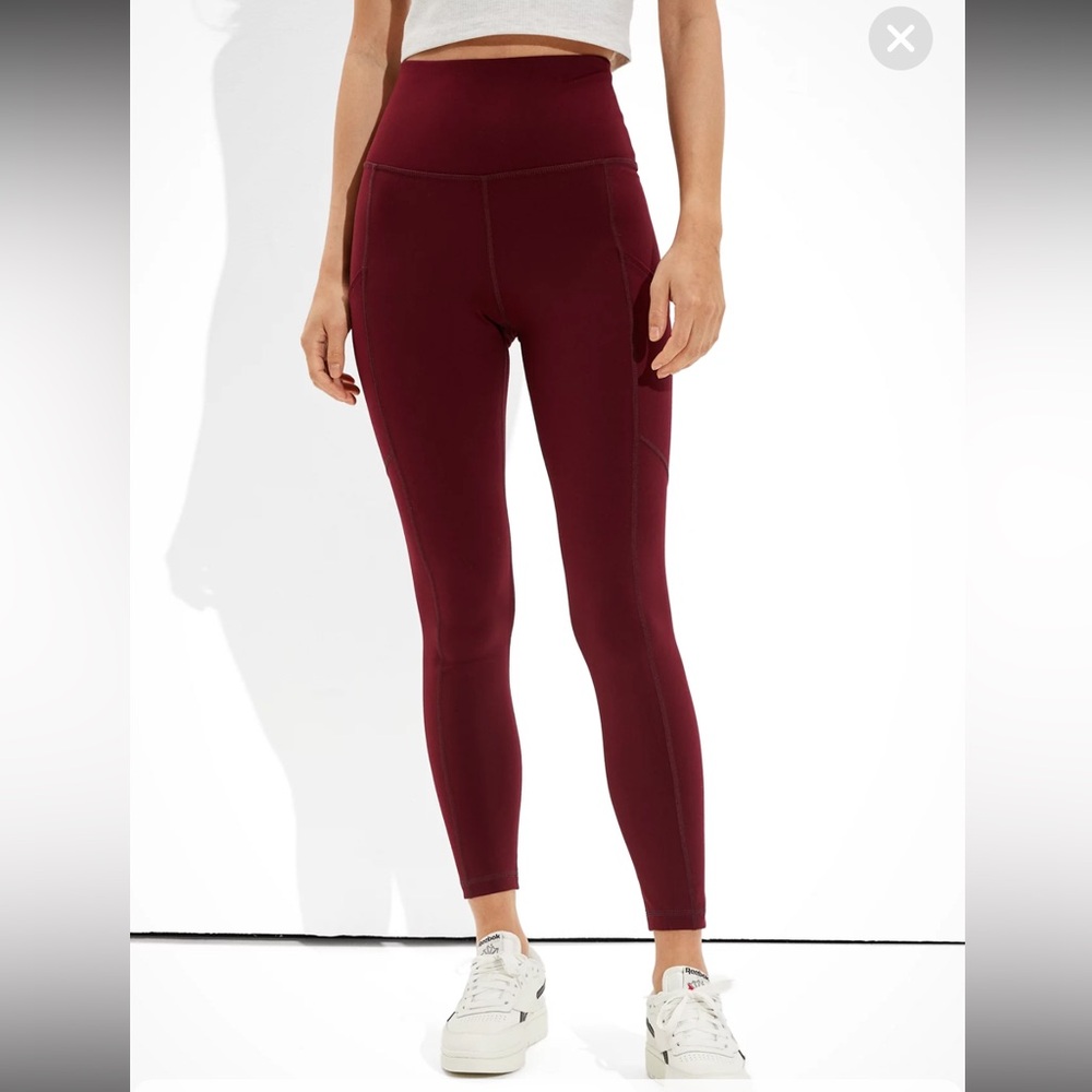 EUC AE The Everything Pocket Highest Waist Legging in Maroon
